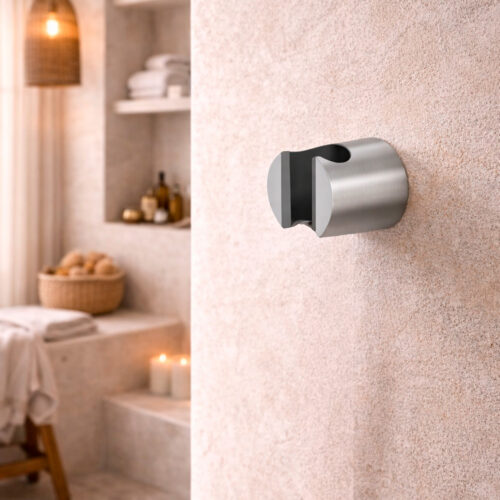 Attache murale pour douchette levante en acier inox 316L resistant a la corrosion
