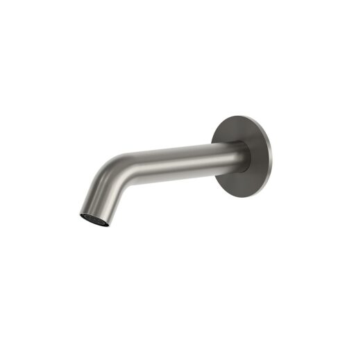 Bec verseur mural en acier inox couleur canne de fusil pour lavabo