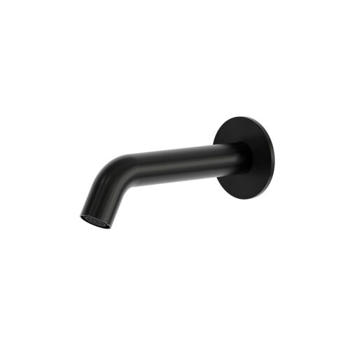 Bec mural en acier inox noir mat pour lavabo resistant et durable
