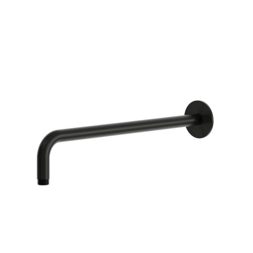 Bras de douche mural long noir en acier inox 316L avec revêtement PVD durable