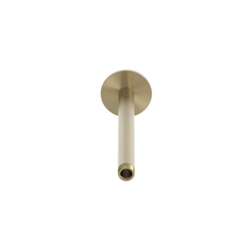 Bras de douche plafond long en metal finition or resistant a la corrosion