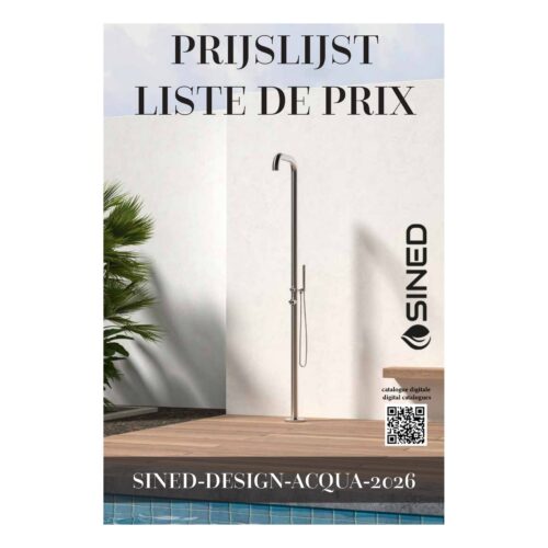 Catalistino douche piscineinterieur inox 316L finition PVD couleur aqua 2026