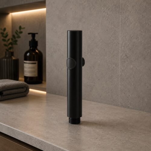 Douchette noire en acier inox 316L resistance corrosion et usure