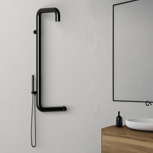 Sined Arborea Acier 316l Douche Exterieure Murale Noire