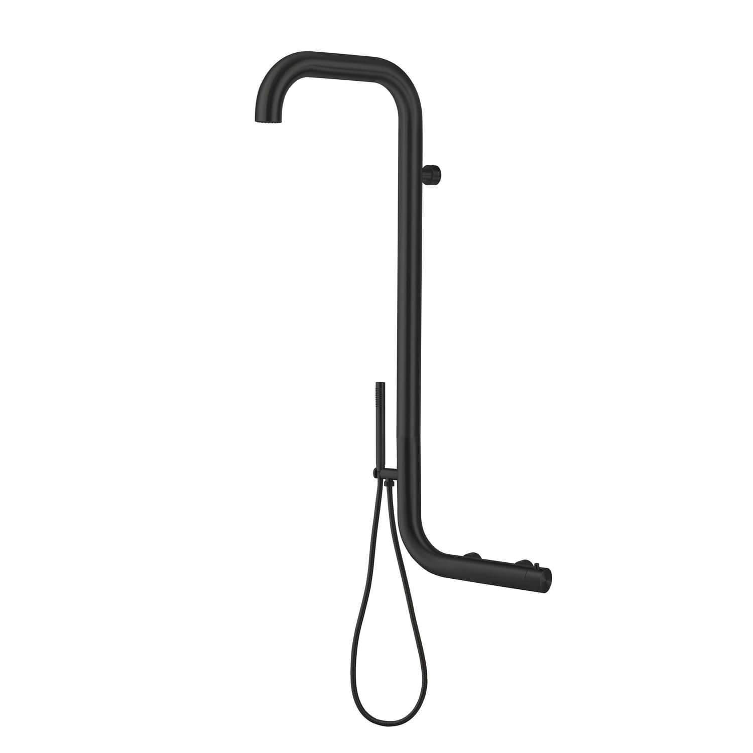Sined Arborea Acier 316l Douche Exterieure Murale Noire – Image 2