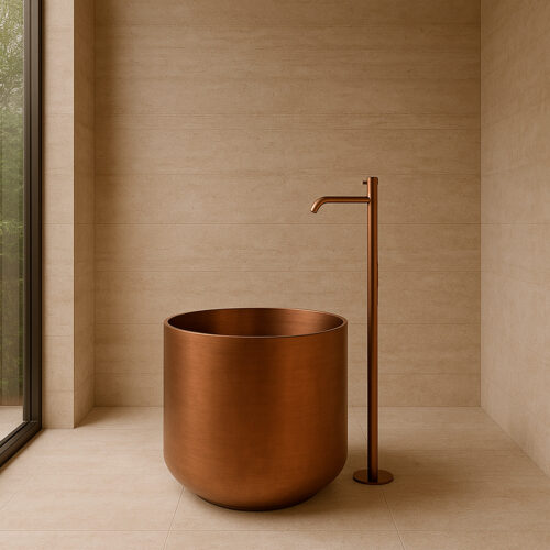 Decouvrez la minidouche Sined en inox or rose elegance et durabilite pour votre salle de bains A