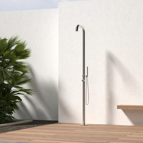 Douche Dexterieur En Acier Inoxydable 316l Brosse Chia Inox
