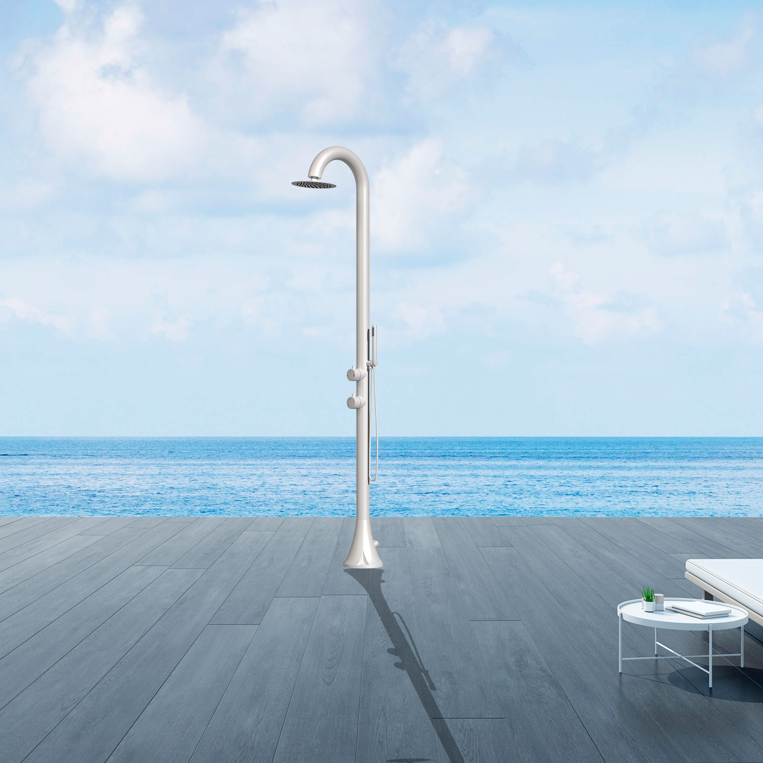 Douche En Acier Inoxydable Avec Douchette SINED Luna D White – Image 5