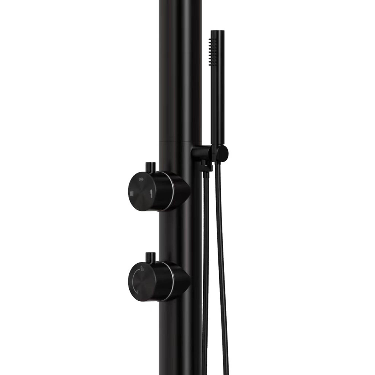 Douche En Acier Inoxydable Noir Avec Douchette Moon d Black – Image 3