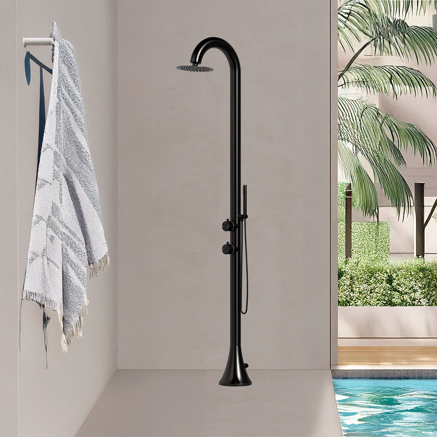Douche En Acier Inoxydable Noir Avec Douchette Moon d Black – Image 5