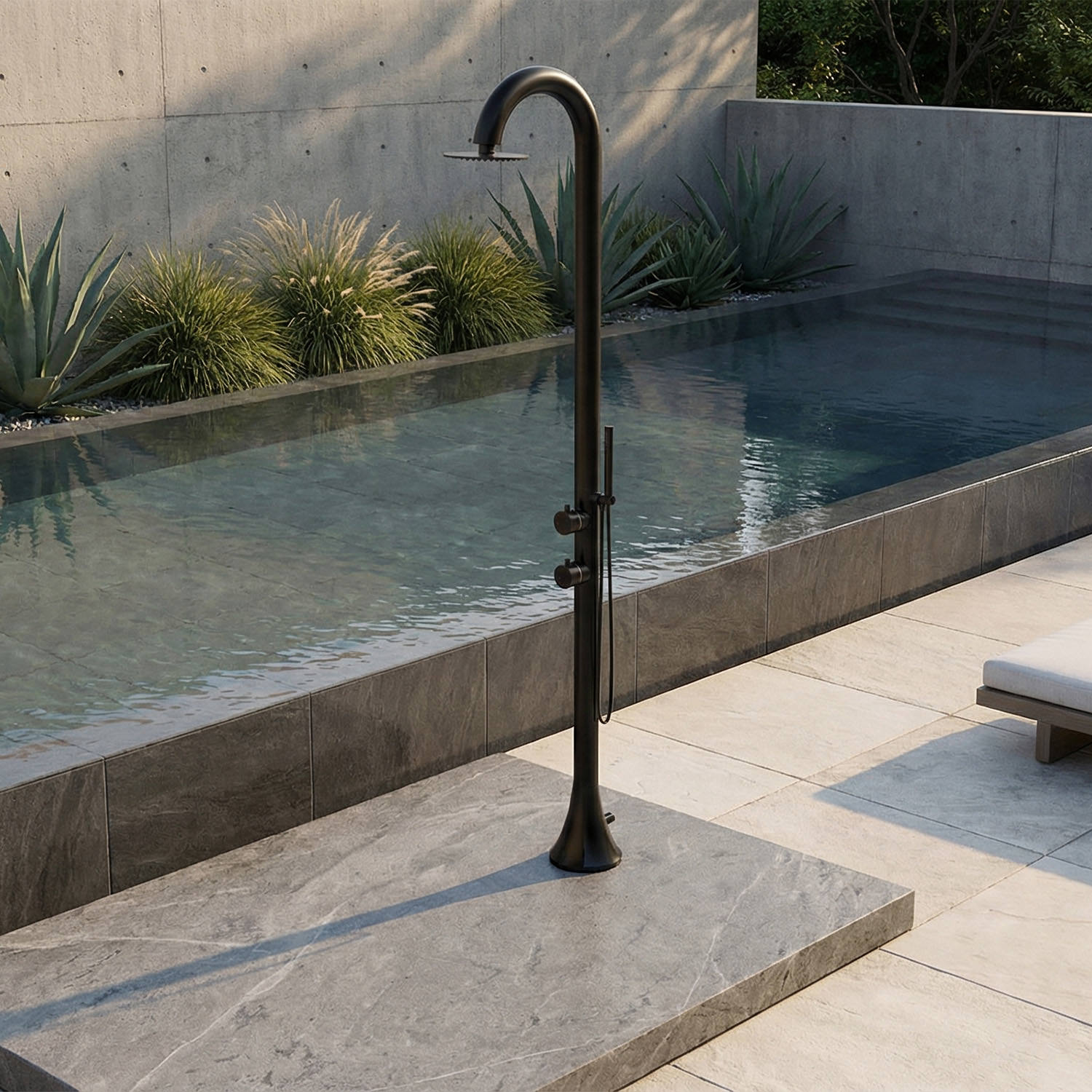 Douche En Acier Inoxydable Noir Avec Douchette Moon d Black
