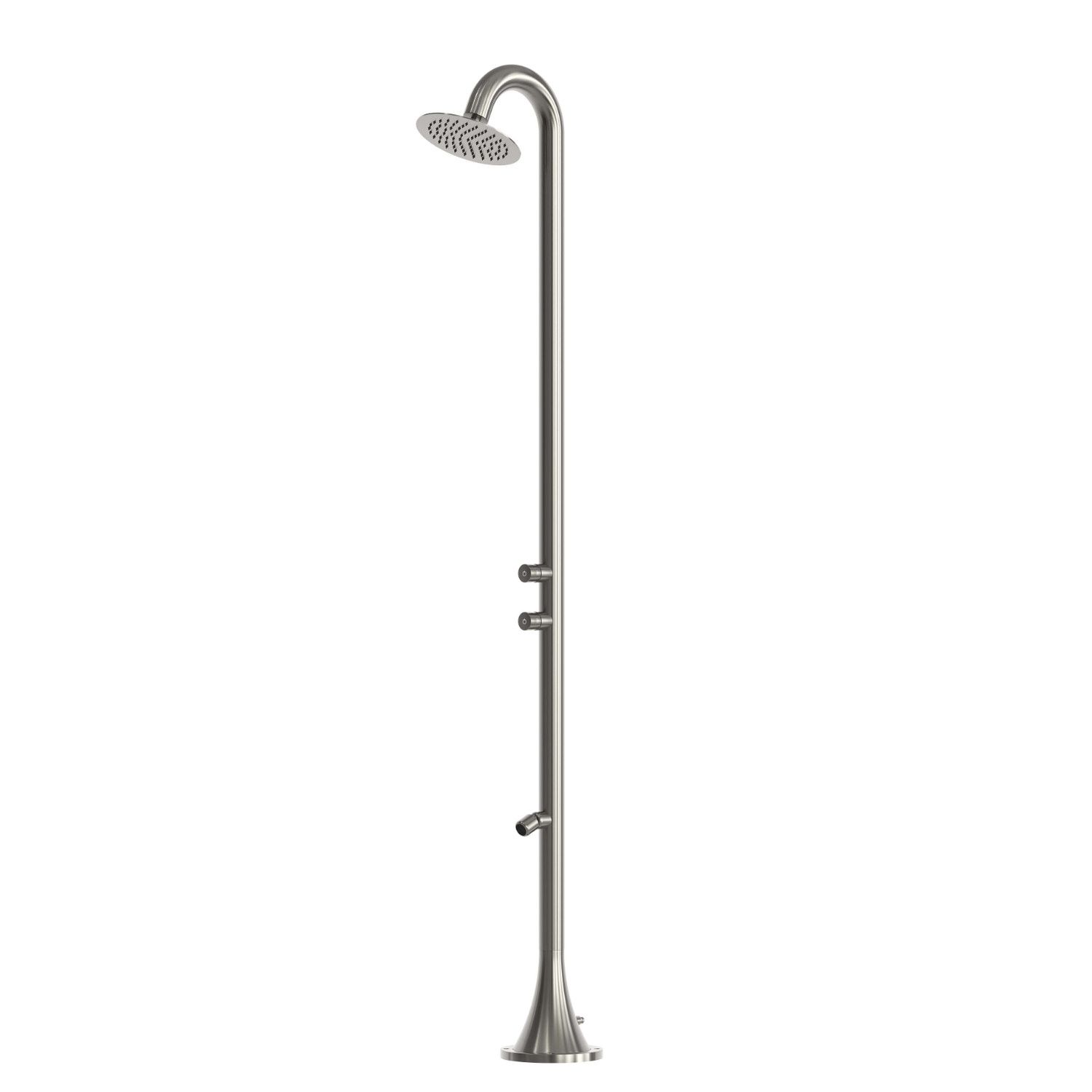 Douche inox couleur canna fucile avec double jet et temporisateur anticorrosion – Image 2