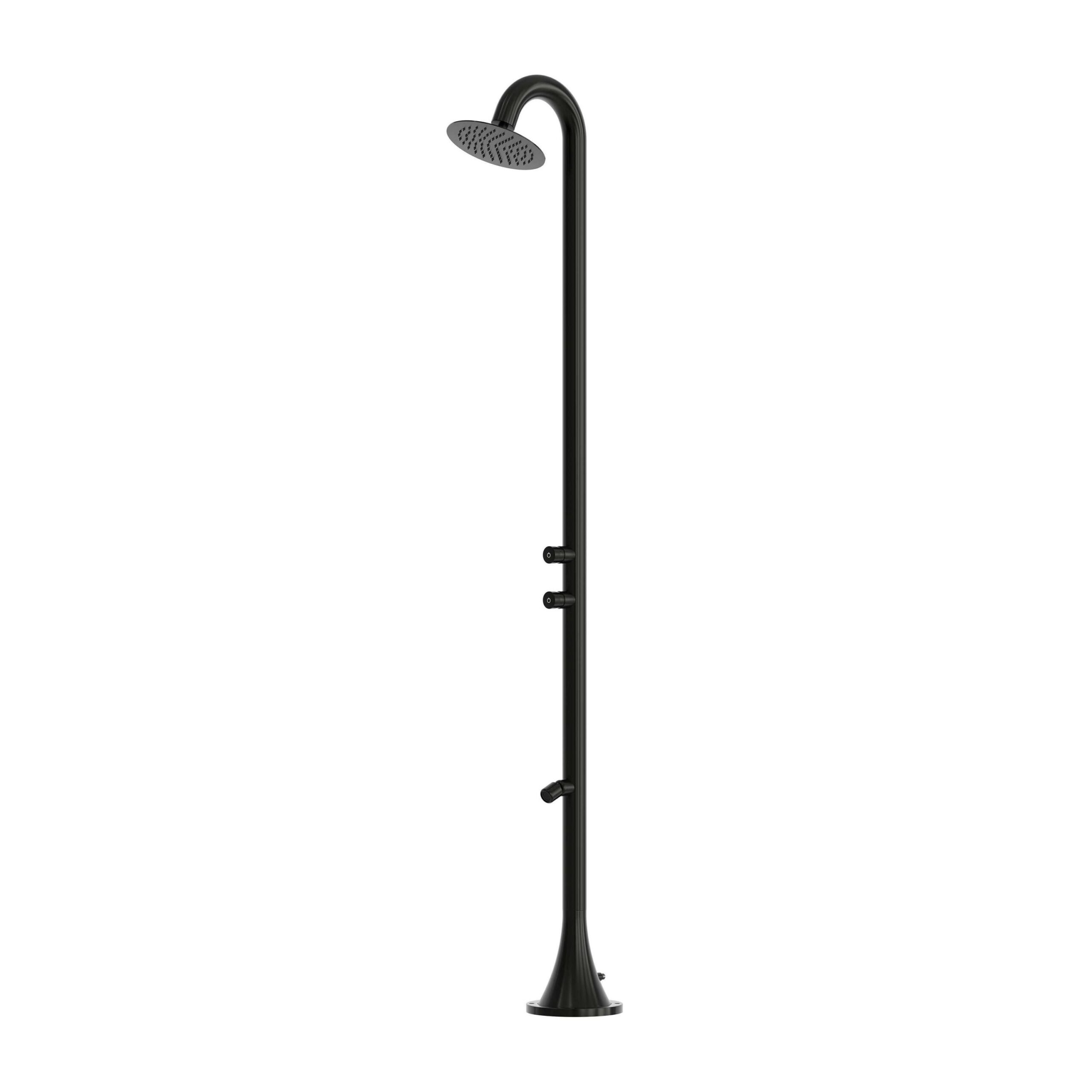 Douche exterieure temporisee noire en acier inox 316L eau froide jardinpiscine – Image 2