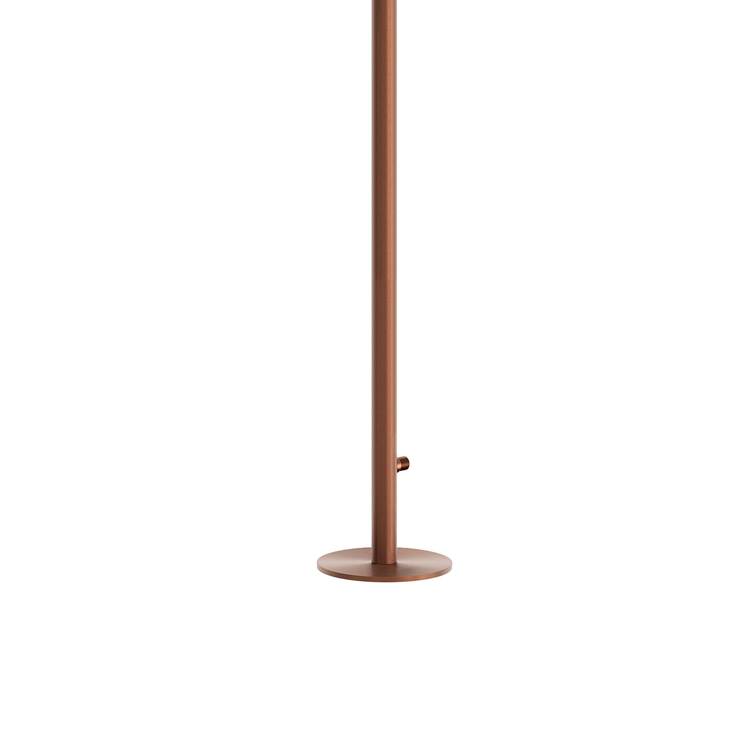 Douche exterieure acier inox 316L or rose robinet fixation sol Ø 25 cm – Image 4