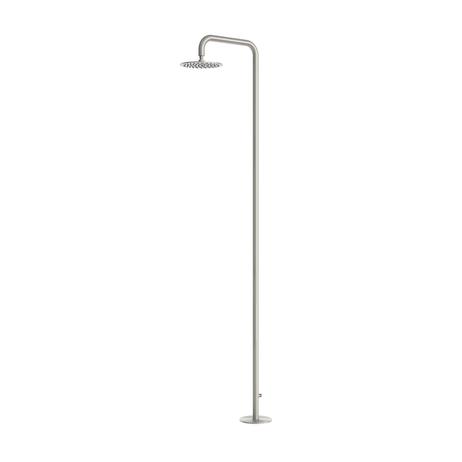 Douche exterieure inox satinee AISI 316L eau froide pomme Ø25 cm – Image 2