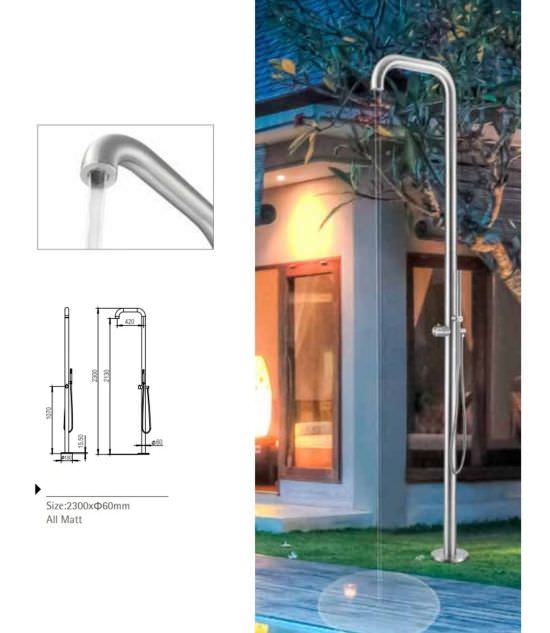 Douche Dexterieur Inox Aisi 316l Et Douche a Main Doccia Sassari Inox – Image 8