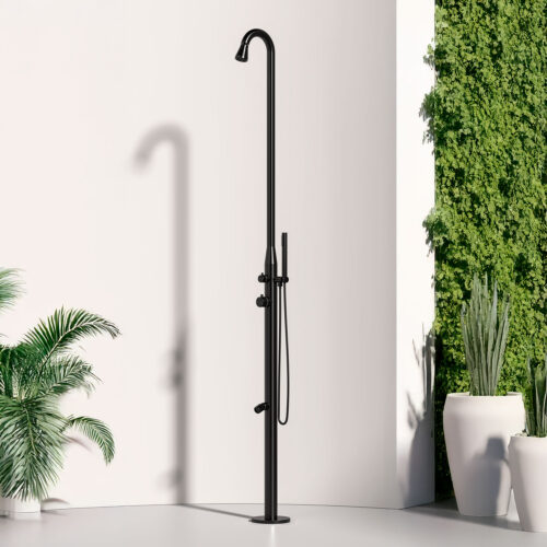 Douche noire en acier inox 316L 228e8239 cm eau chaude et froide
