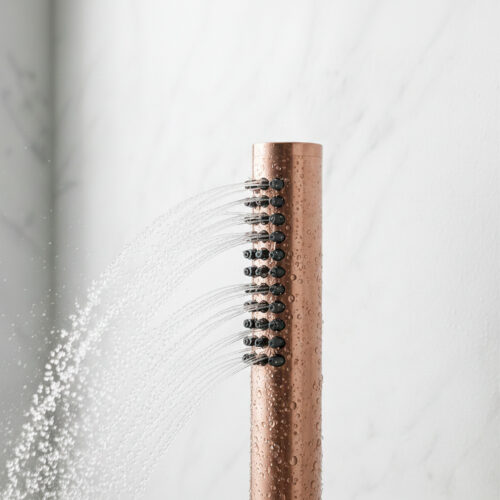 Douchette a main en inox 316L couleur or rose finition PVD et universelle