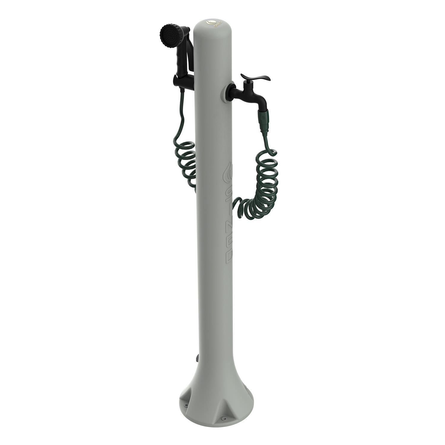 Fontaine de jardin en polyethylene HD taupe tuyau 75 m pistolet 8 jets – Image 2