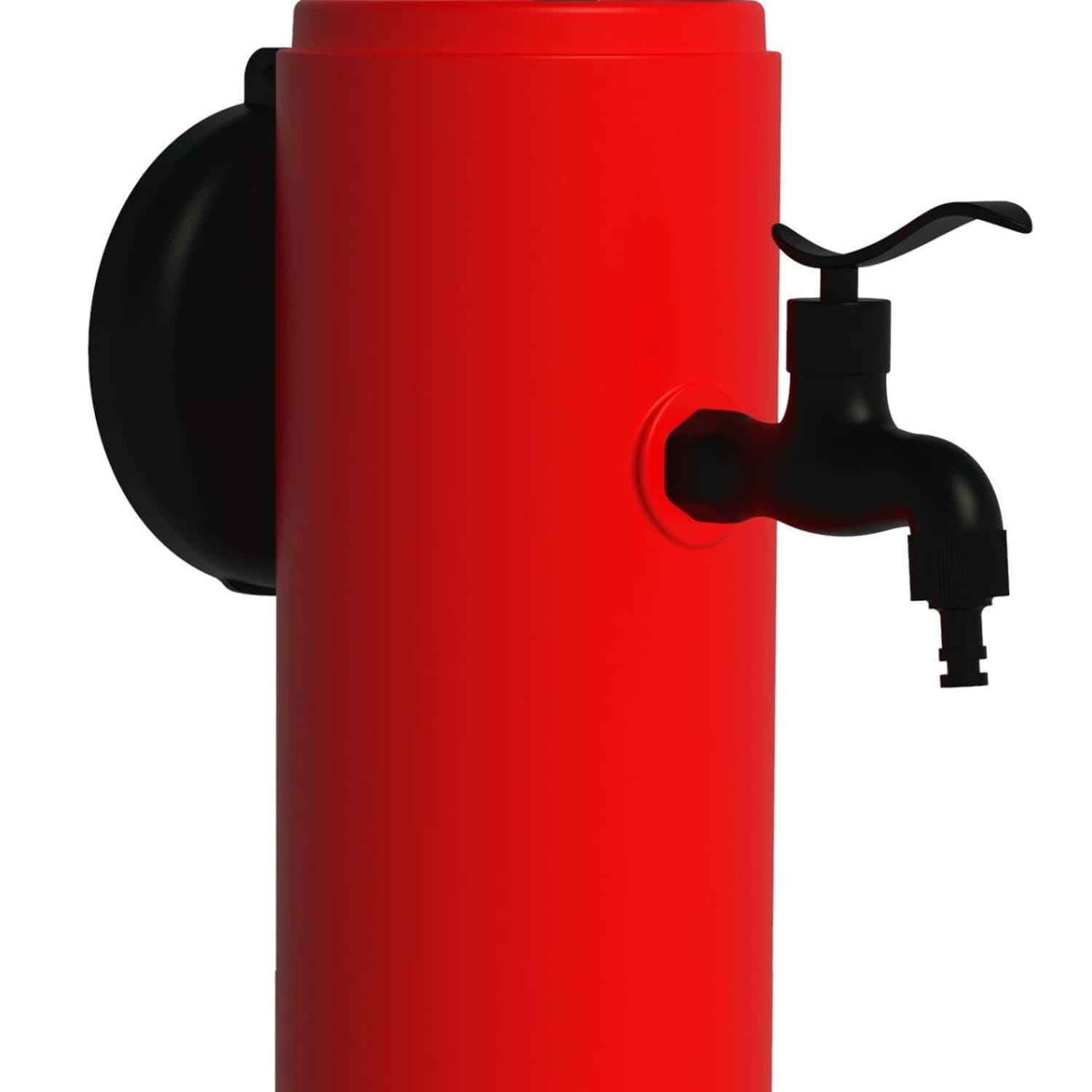 Fontaine de jardin rouge en PEHD double raccord panier et tuyau de 75 m – Image 4