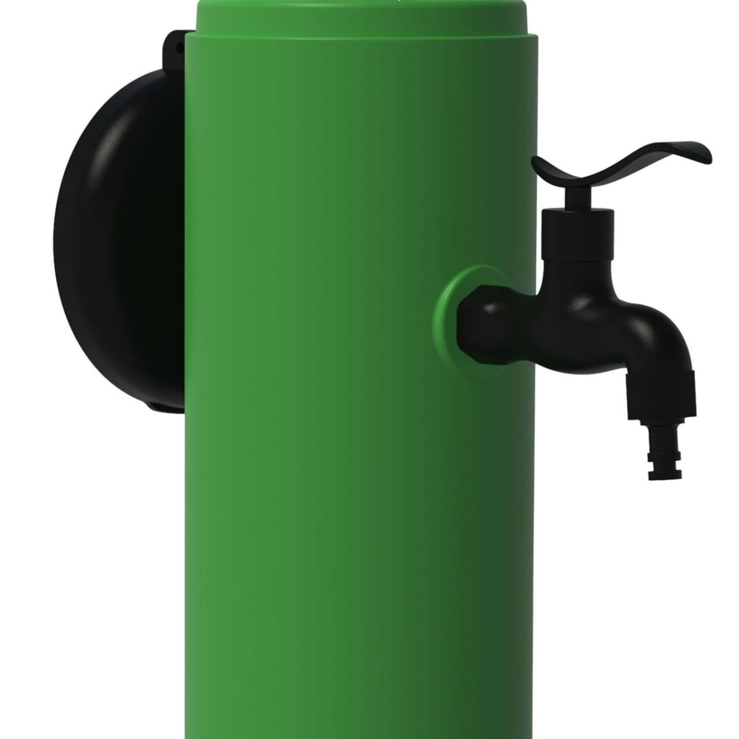 Fontaine de jardin verte en polyethylene HD double raccord et tuyau 75 m – Image 4