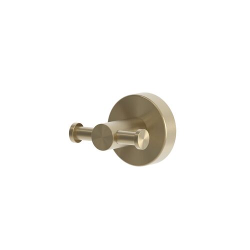 Patere double porteserviettes murale doree en acier inoxydable 316L