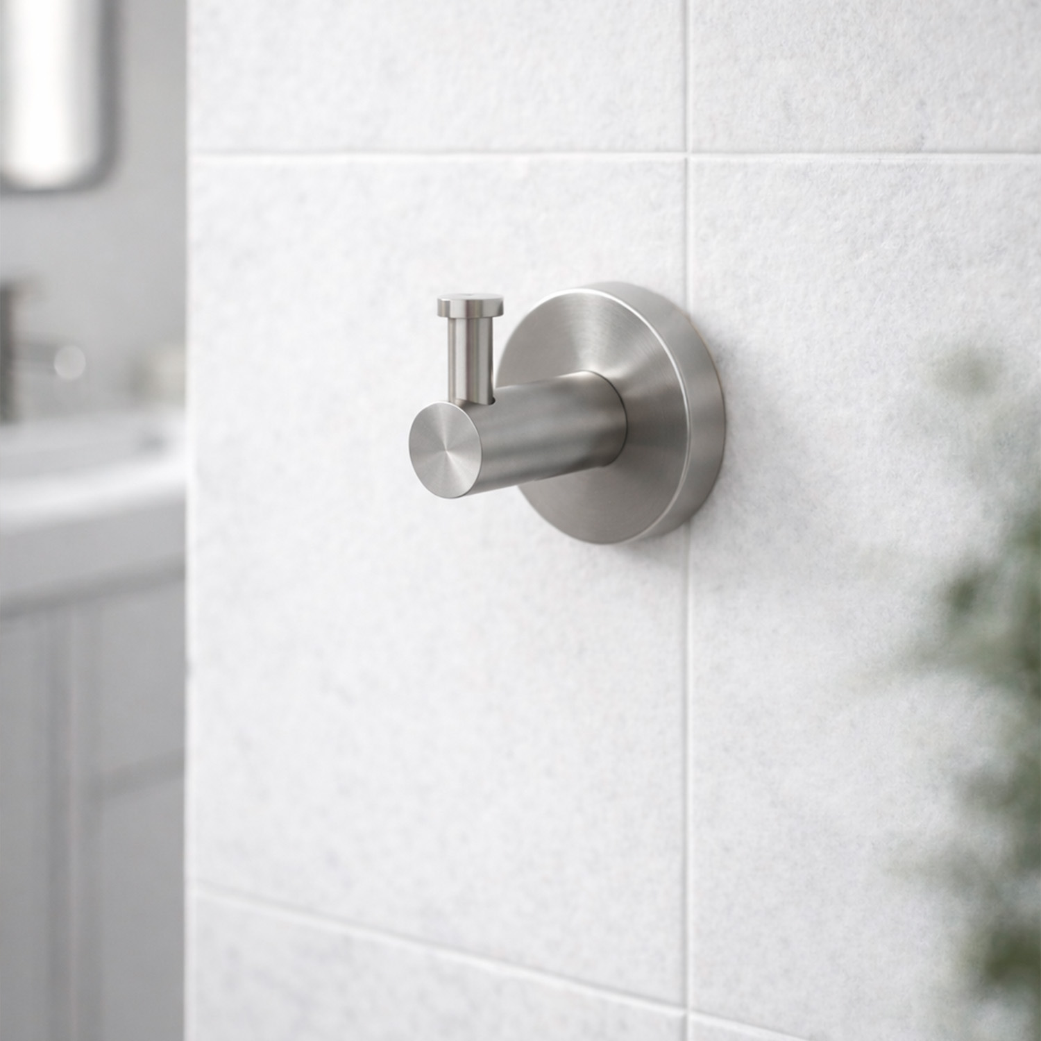 Crochet porteserviette mural inox 316L satine resistant interieur et exterieur