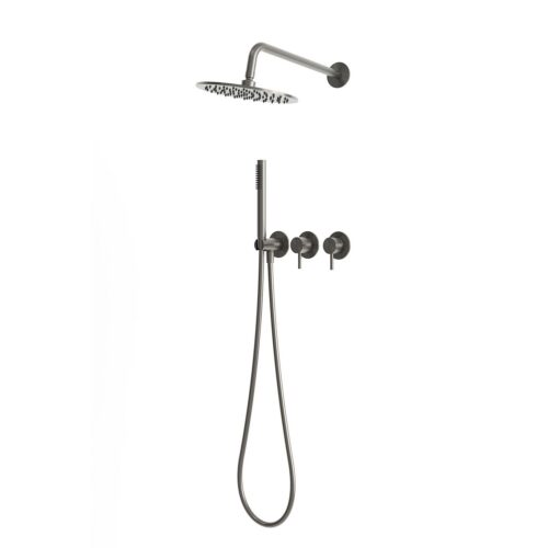 Kit douche encastre mural inox 316L canna di fucile tête 30 cm mitigeur