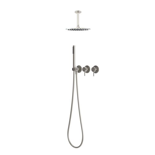 Kit douche plafond eau froide 30 cm inox acier inox 316L