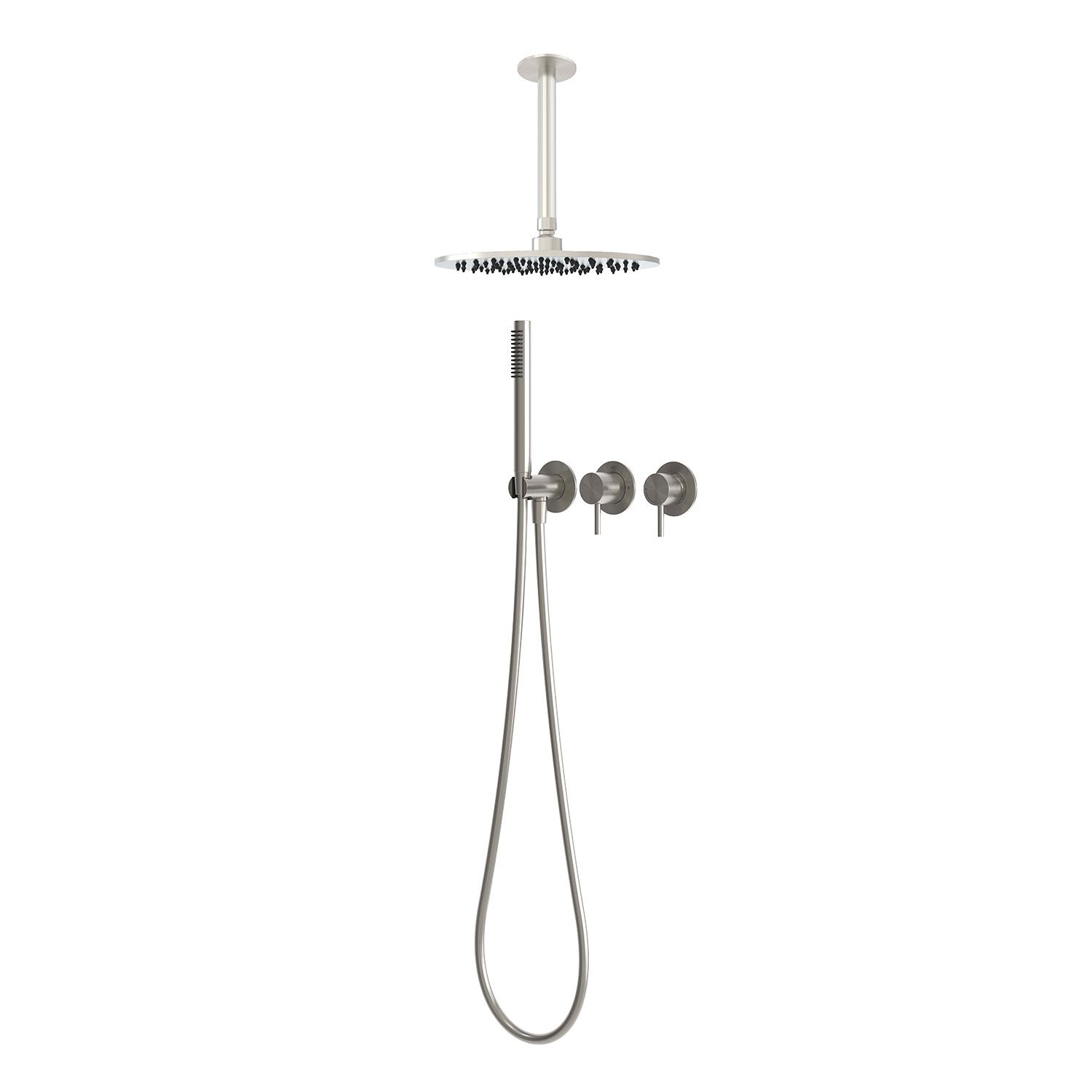 Kit douche plafond 30 cm eau froide inox acier inoxydable 316L