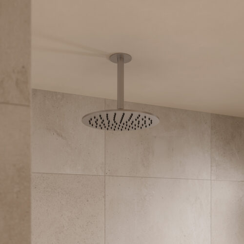 Kit douche a plafond 25 cm en inox satine acier 316L design moderne