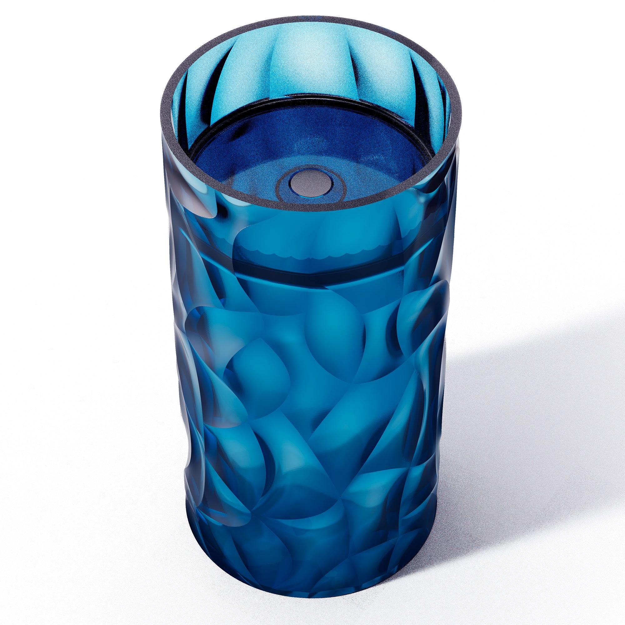 Lavabo autoportant bleu en resine transparente 90x45 cm pour interieur et exterieur – Image 2