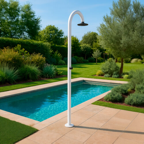 Douche a Eau Froide Temporisee En Aluminium Sined Luna Timer White
