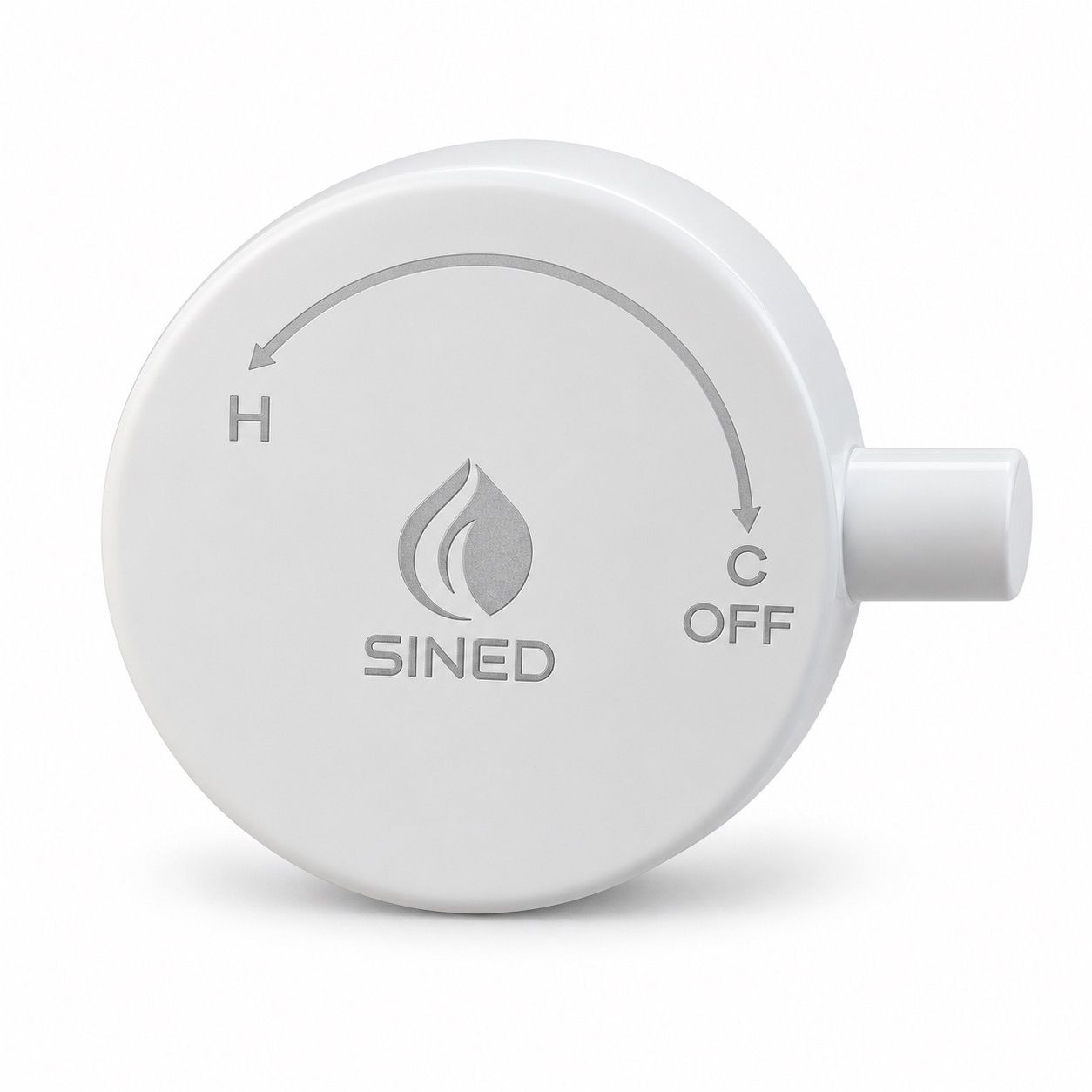 Poignee de rechange pour mitigeur de douche en inox 316L blanc