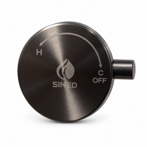 Poignee de remplacement pour mitigeur de douche en inox 316L gris canon