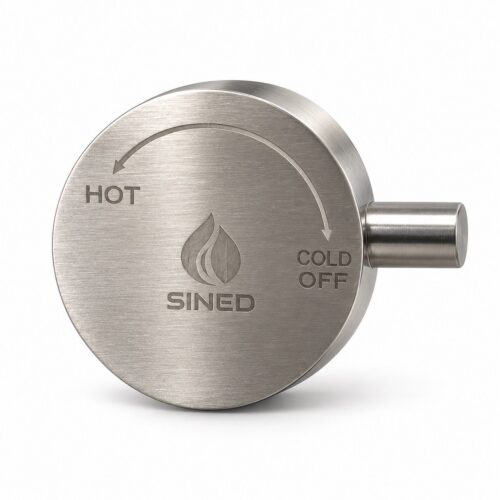 Poignee de rechange pour mitigeur de douche acier inox 316L finition inox