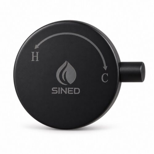 Poignee de rechange noire en inox 316L pour mitigeur de douche