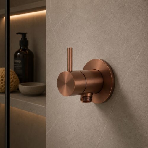 Mitigeur douche shattaf mural or rose en acier inoxydable 316L