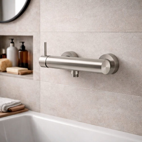 Melangeur mural douche en inox satinee 316L resistant a la corrosion