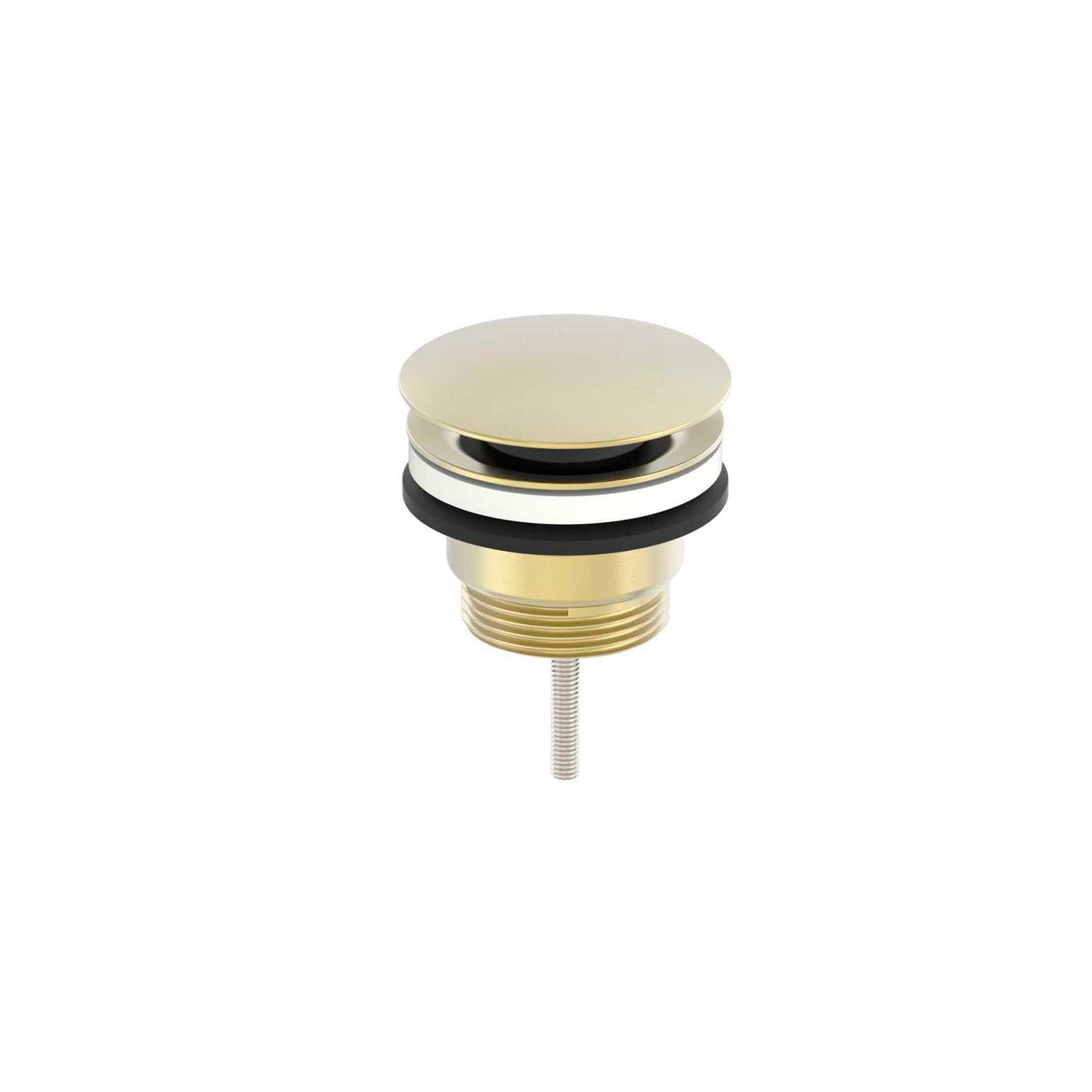 Bonde de vidage or rose PVD en inox 316L brosse pour lavabo – Image 2