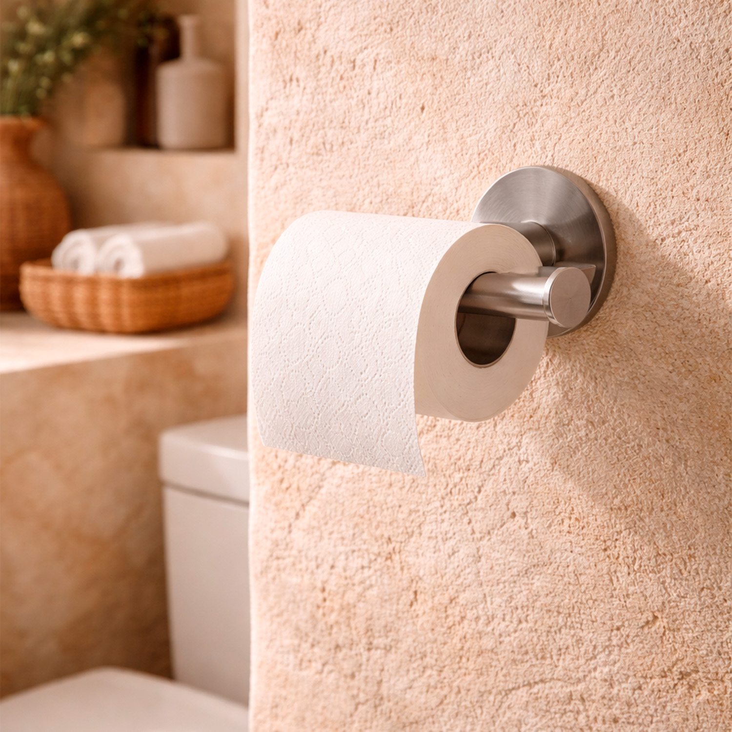 Portarouleau en inox satinee 316L design moderne et resistant a la corrosion