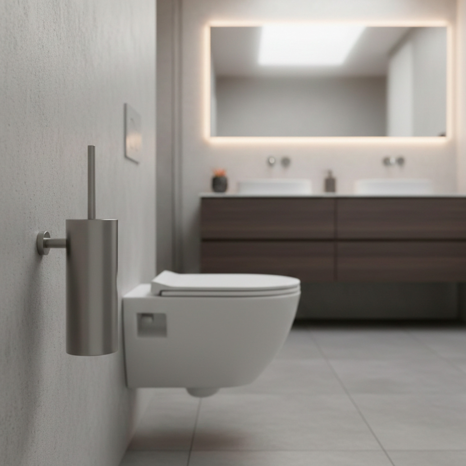 Portebalai de toilette en metal finition or rose durable et elegant