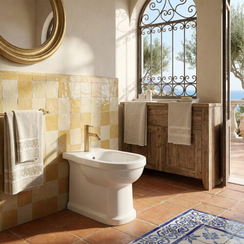 Mitigeur bidet or en acier inox 316L resistant a la corrosion durable