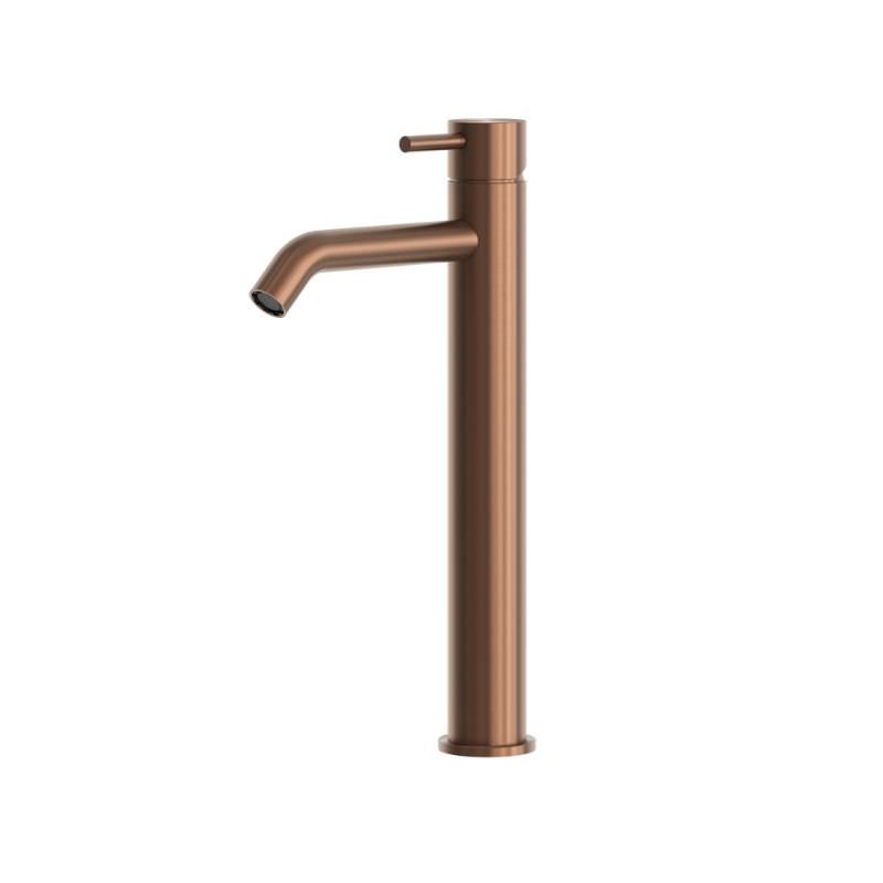 Robinet melangeur lavabo en acier 316L finition Oro Rosa resistant a la corrosion – Image 2