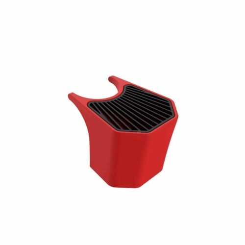 Seau rouge en polyethylene HD pour fontaine de jardin