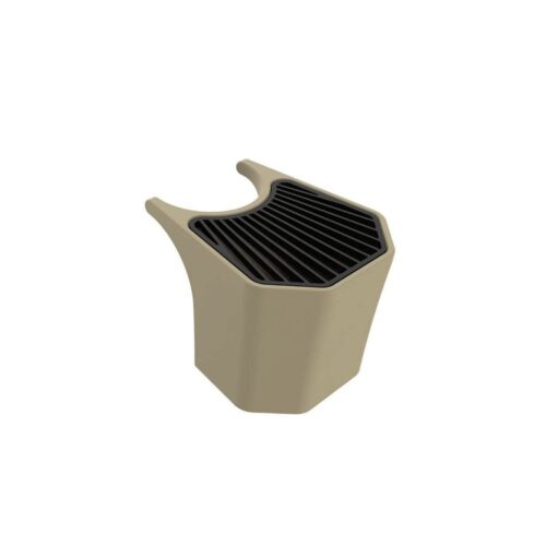 Seau taupe en polyethylene HD pour fontaine de jardin usage marin