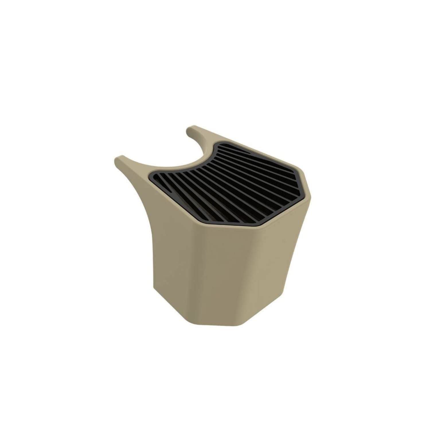 Seau taupe en polyethylene HD pour fontaine de jardin usage marin
