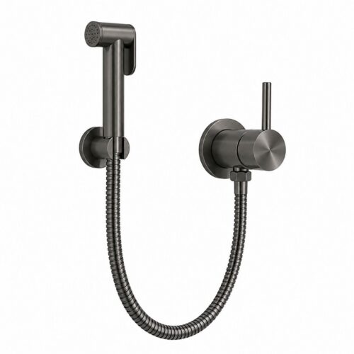 Set douchette WC shattaf flexible en metal finition canon de fusil