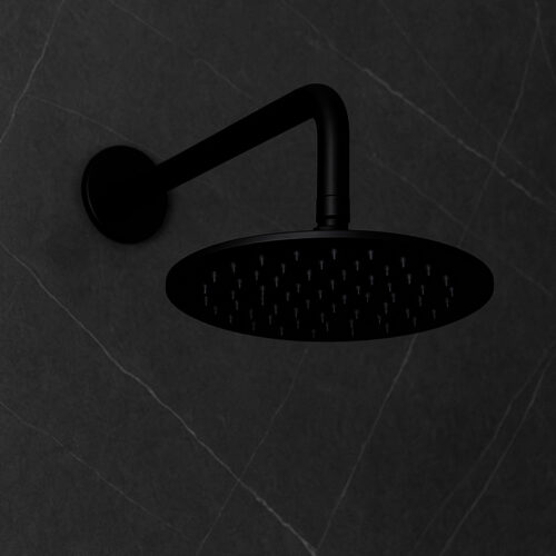 Pommeau de douche acier inox 316L noir diametre 30 cm