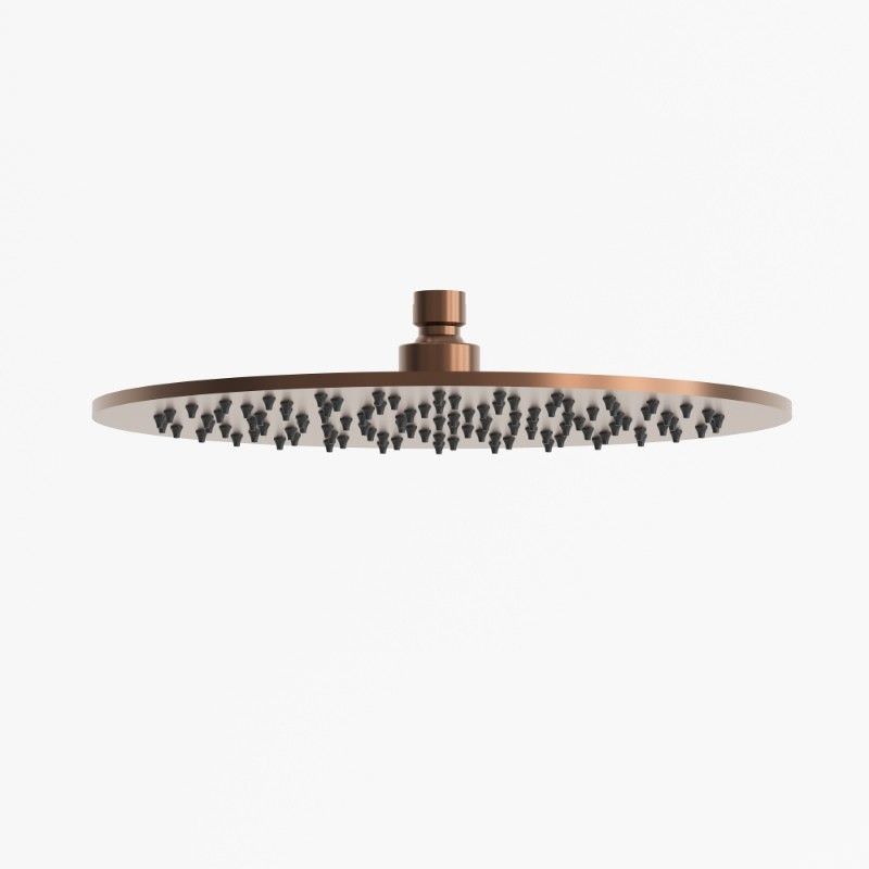 Soffione doccia rond 30 cm acier inox 316L couleur or rose interieur et exterieur – Image 2
